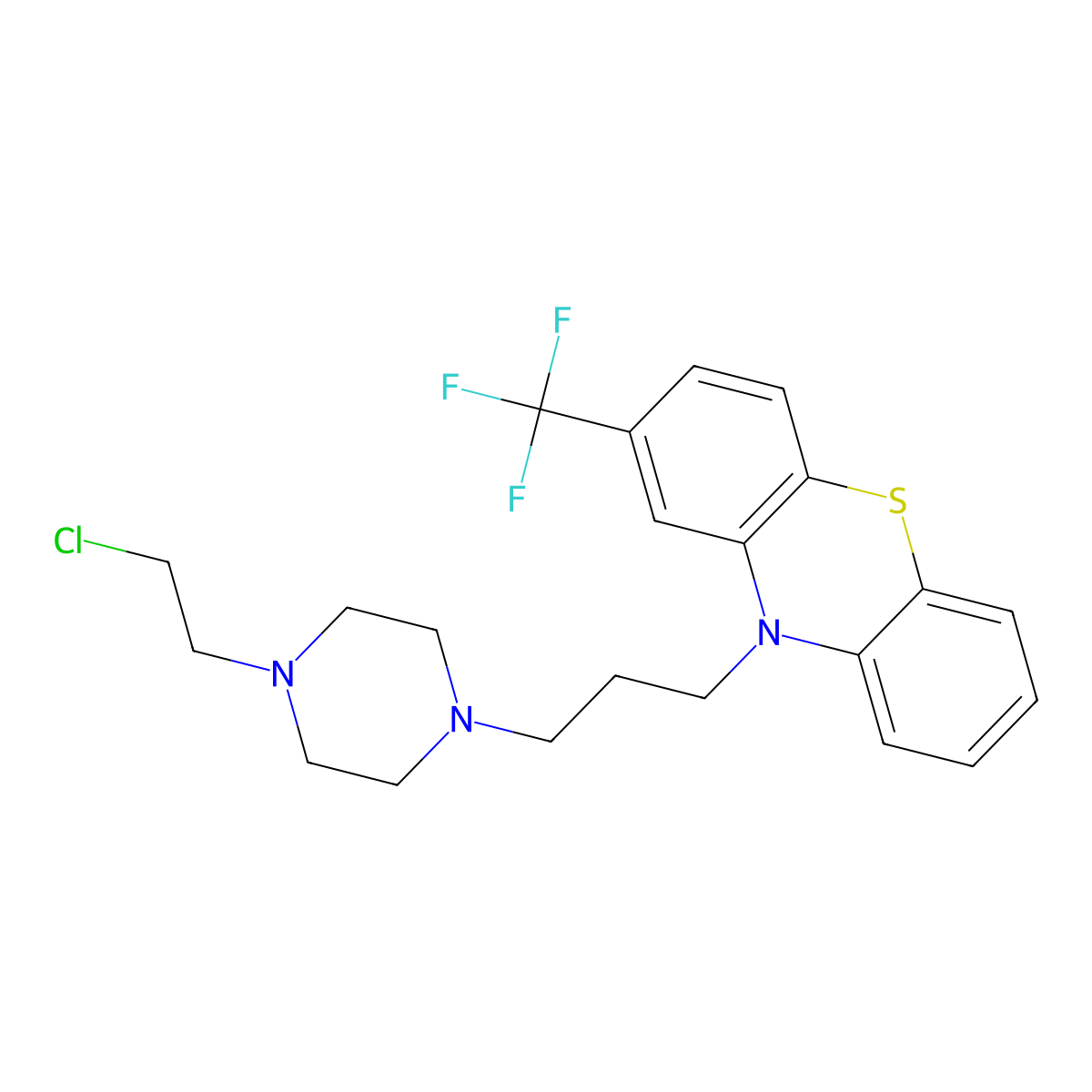 fluphenazine-N-mustard molecular structure, CAS 3892-78-2