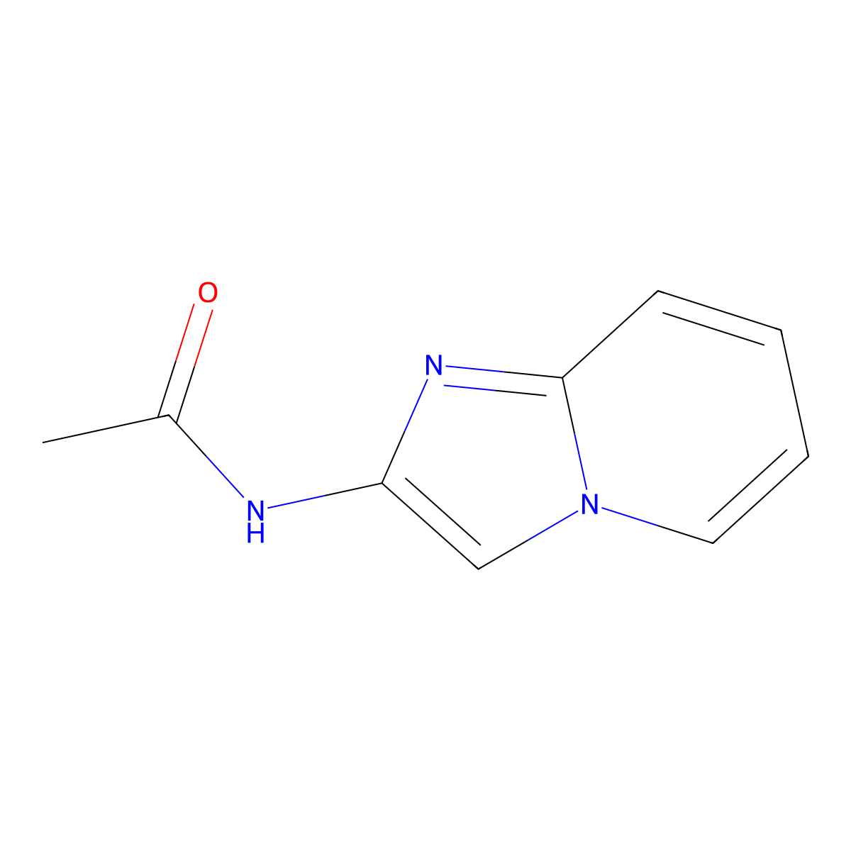 N-Imidazo(1,2-a)pyridin-2-ylacetamide molecular structure, CAS 38922-76-8