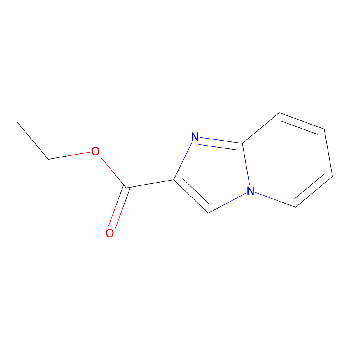 Ethyl imidazo[1,2-a]pyridine-2-carboxylate molecular structure, CAS 38922-77-9