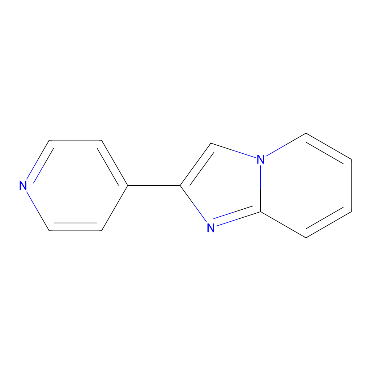4-{Imidazo[1,2-a]pyridin-2-yl}pyridine molecular structure, CAS 38922-82-6