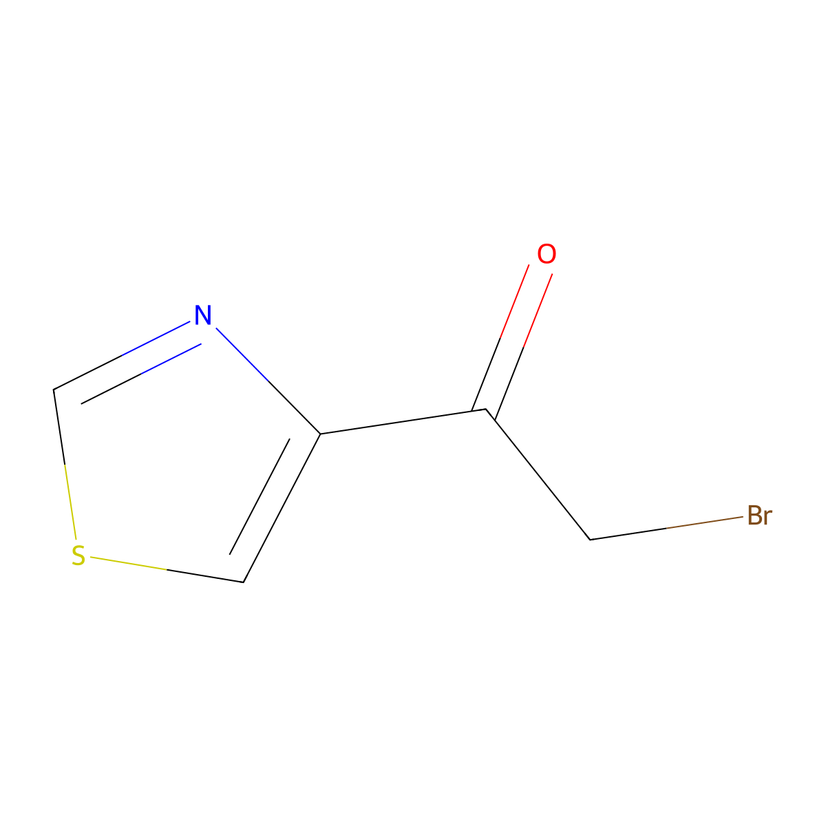 2-Bromo-1-(thiazol-4-yl)ethanone molecular structure, CAS 38923-13-6