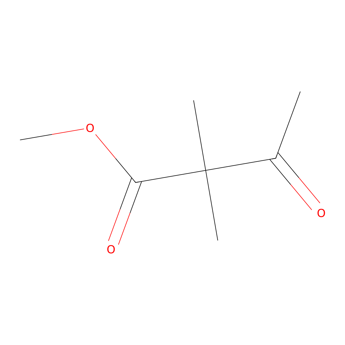 Methyl 2,2-dimethylacetoacetate molecular structure, CAS 38923-57-8