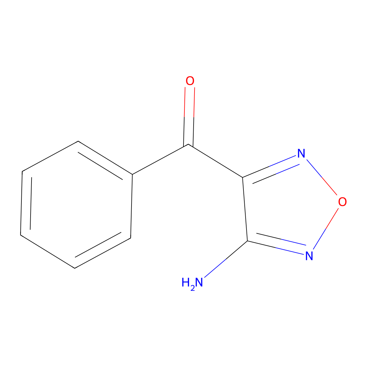 4-Benzoyl-3-furazanamine molecular structure, CAS 38924-53-7