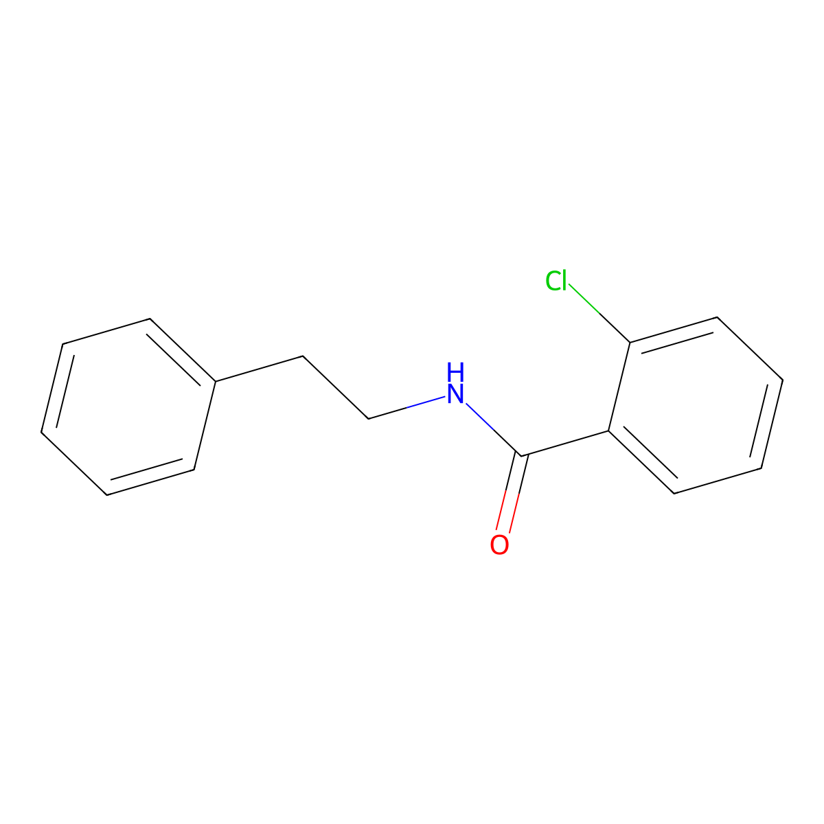 2-Chloro-N-phenethyl-benzamide molecular structure, CAS 38925-70-1