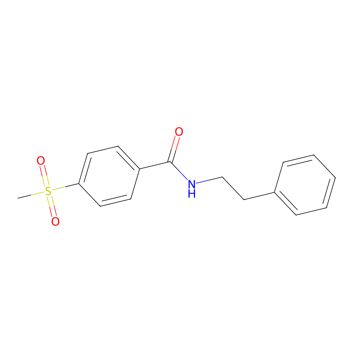 4-(Methylsulfonyl)-N-(2-phenylethyl)benzamide molecular structure, CAS 38925-74-5