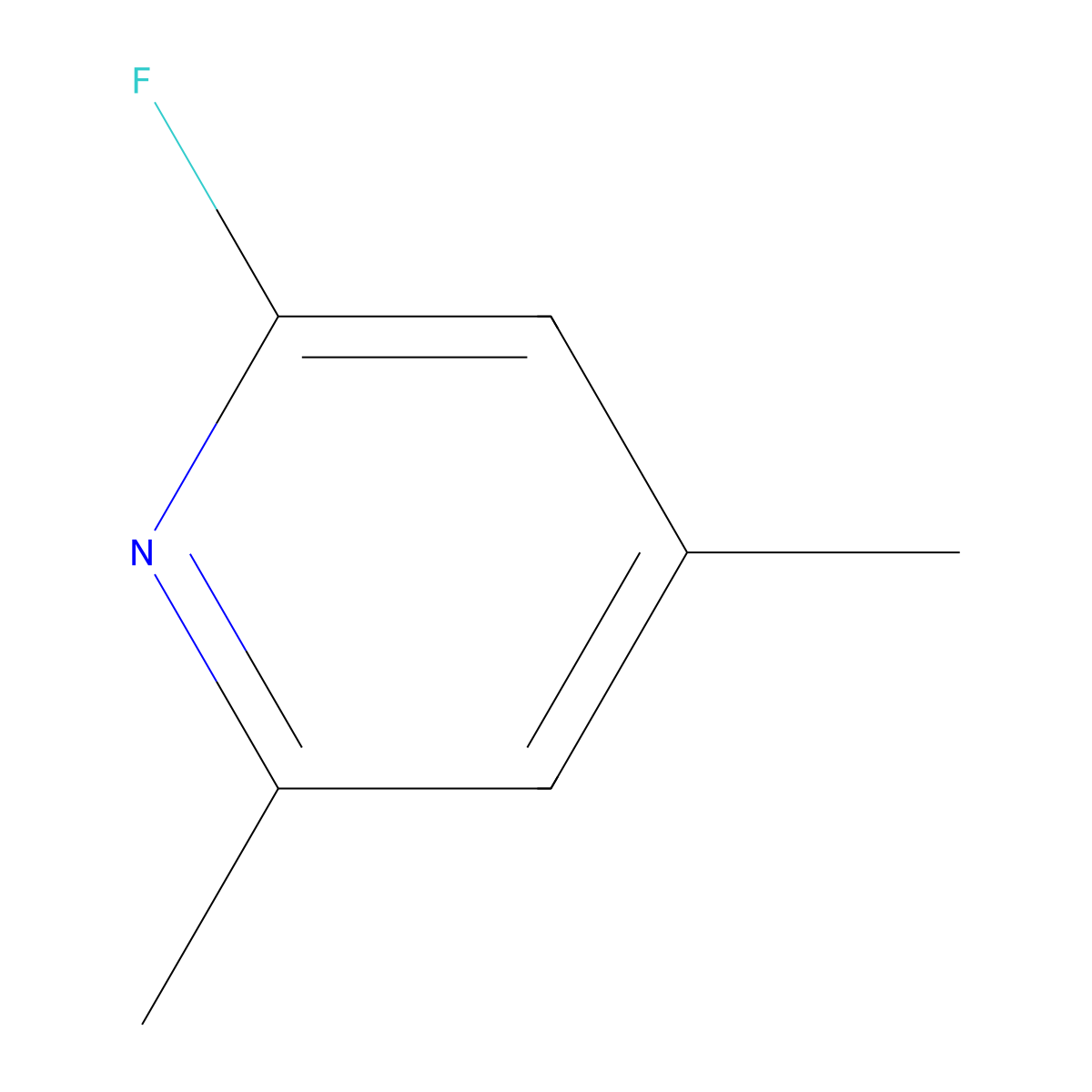 2-Fluoro-4,6-dimethylpyridine molecular structure, CAS 38926-11-3