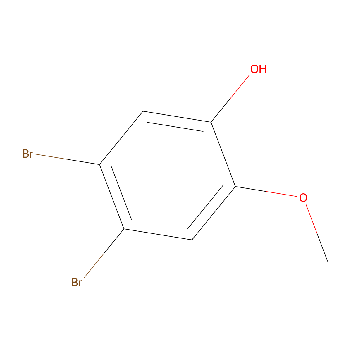 4,5-Dibromo-2-methoxyphenol molecular structure, CAS 38926-86-2
