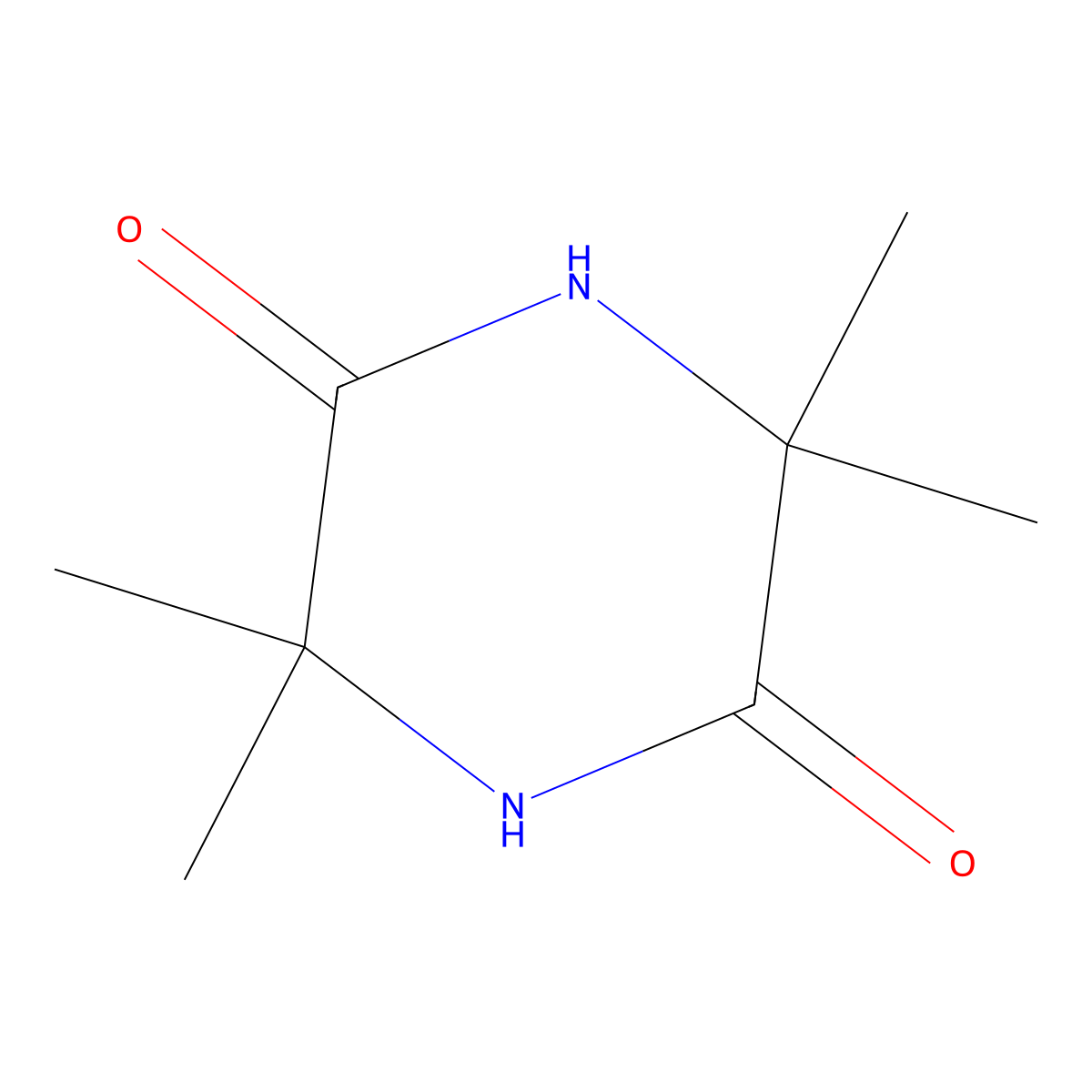 3,3,6,6-Tetramethylpiperazine-2,5-dione molecular structure, CAS 38927-89-8