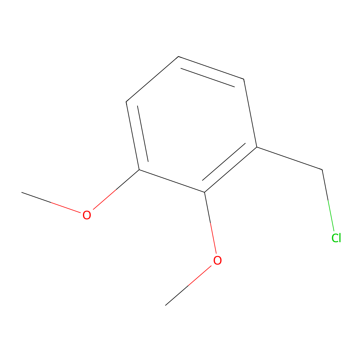 1-(Chloromethyl)-2,3-dimethoxybenzene molecular structure, CAS 3893-01-4