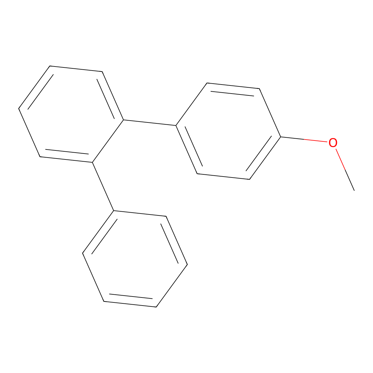 2-(4-Methoxyphenyl)-1,1'-biphenyl molecular structure, CAS 3893-03-6