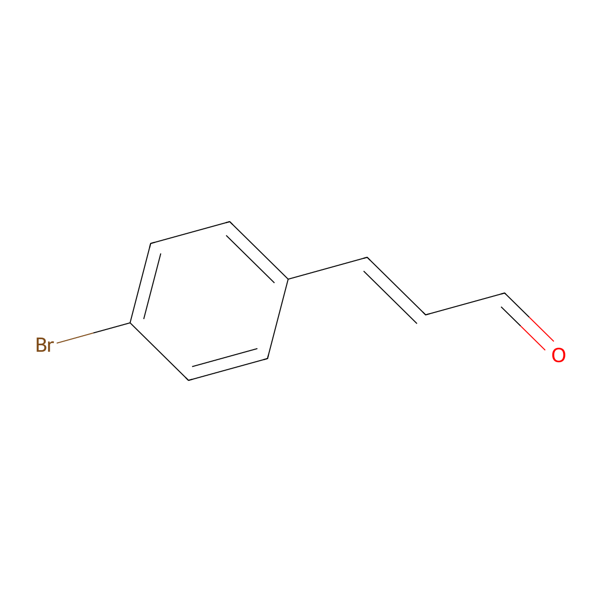 Trans-4-bromocinnamaldehyde molecular structure, CAS 3893-18-3