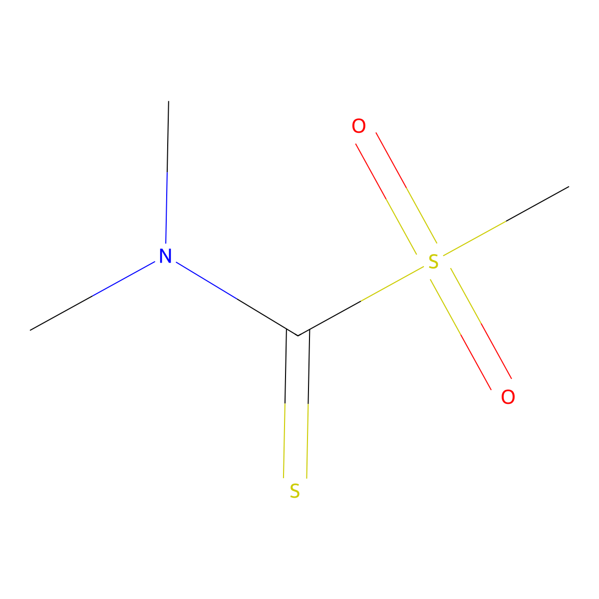 (Dimethylamino)(methanesulfonyl)methanethione molecular structure, CAS 38930-56-2