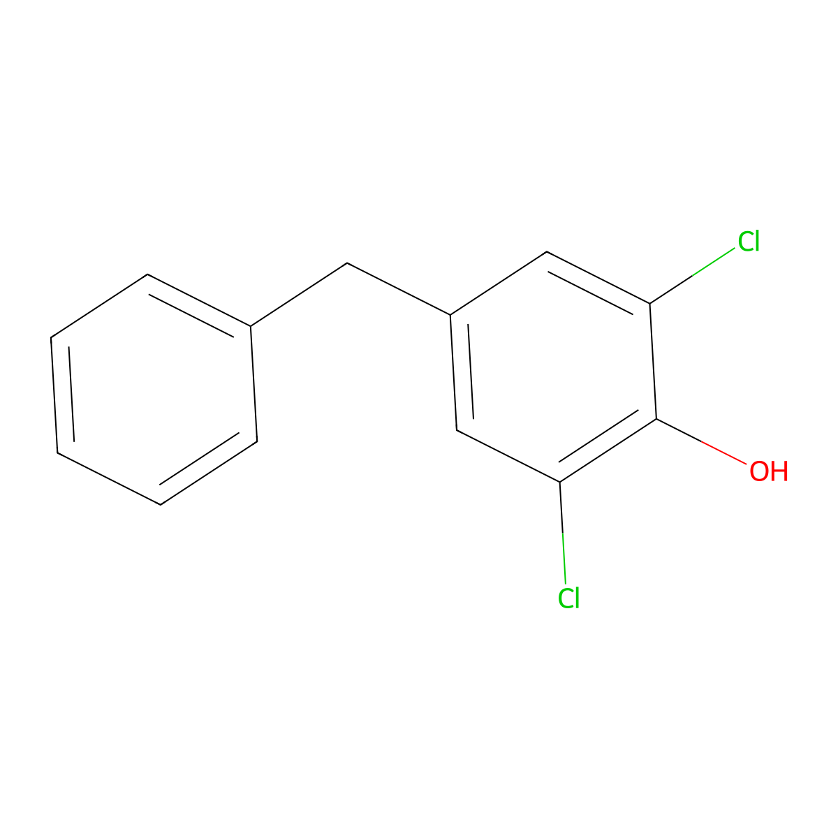 4-Benzyl-2,6-dichlorophenol molecular structure, CAS 38932-58-0