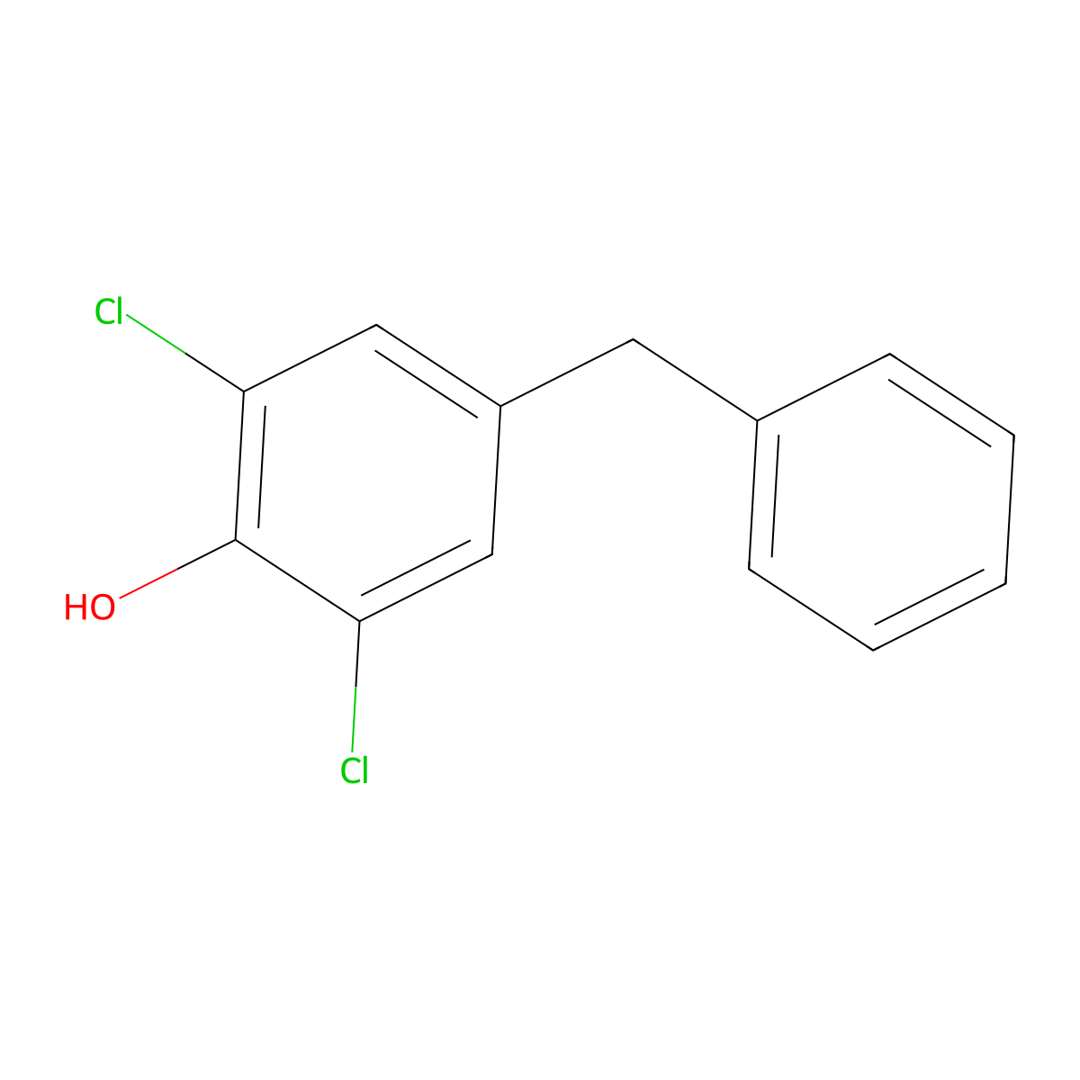 4-Benzyl-2,6-dichlorophenol molecular structure, CAS 38932-58-0
