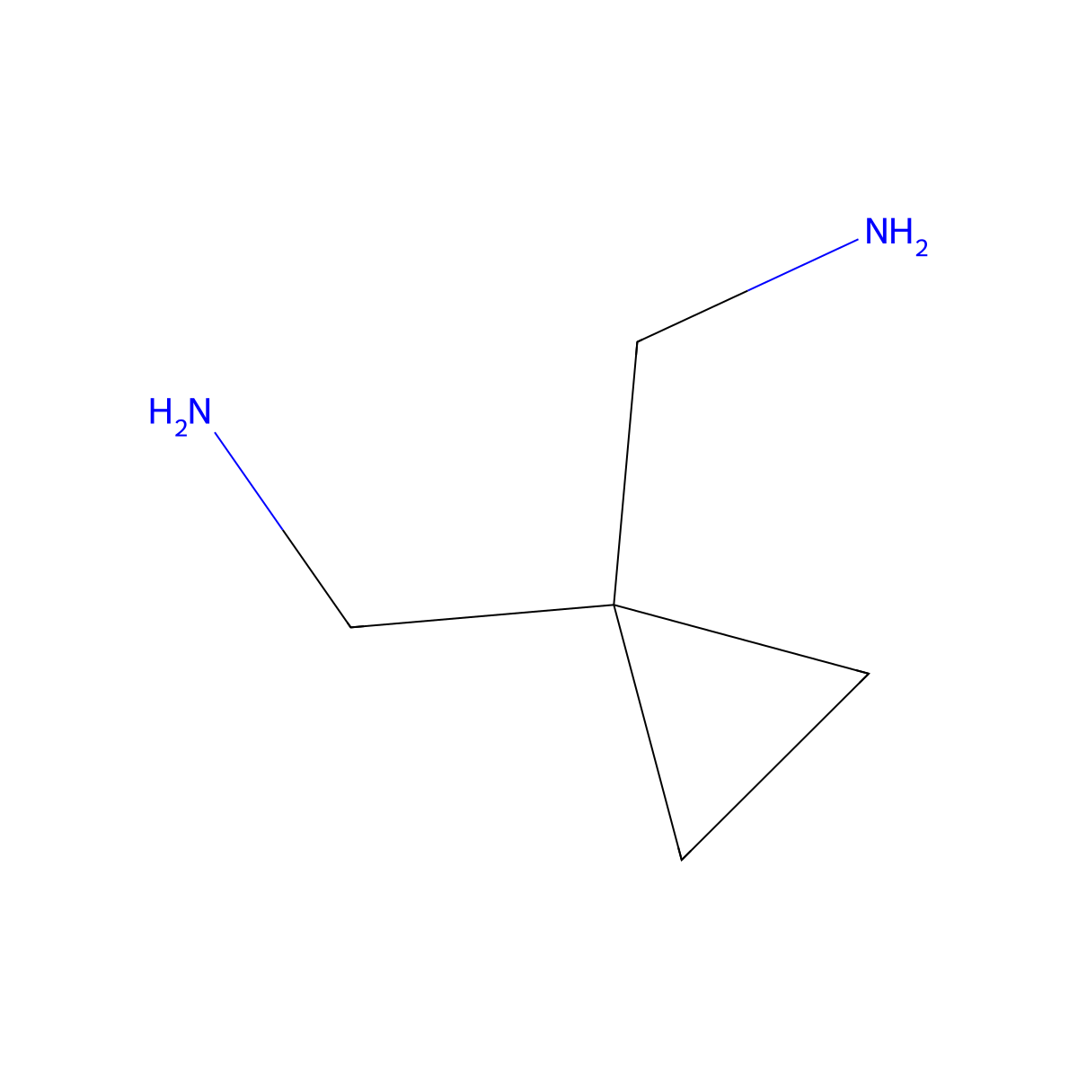 1,1-Cyclopropanedimethanamine molecular structure, CAS 38932-70-6