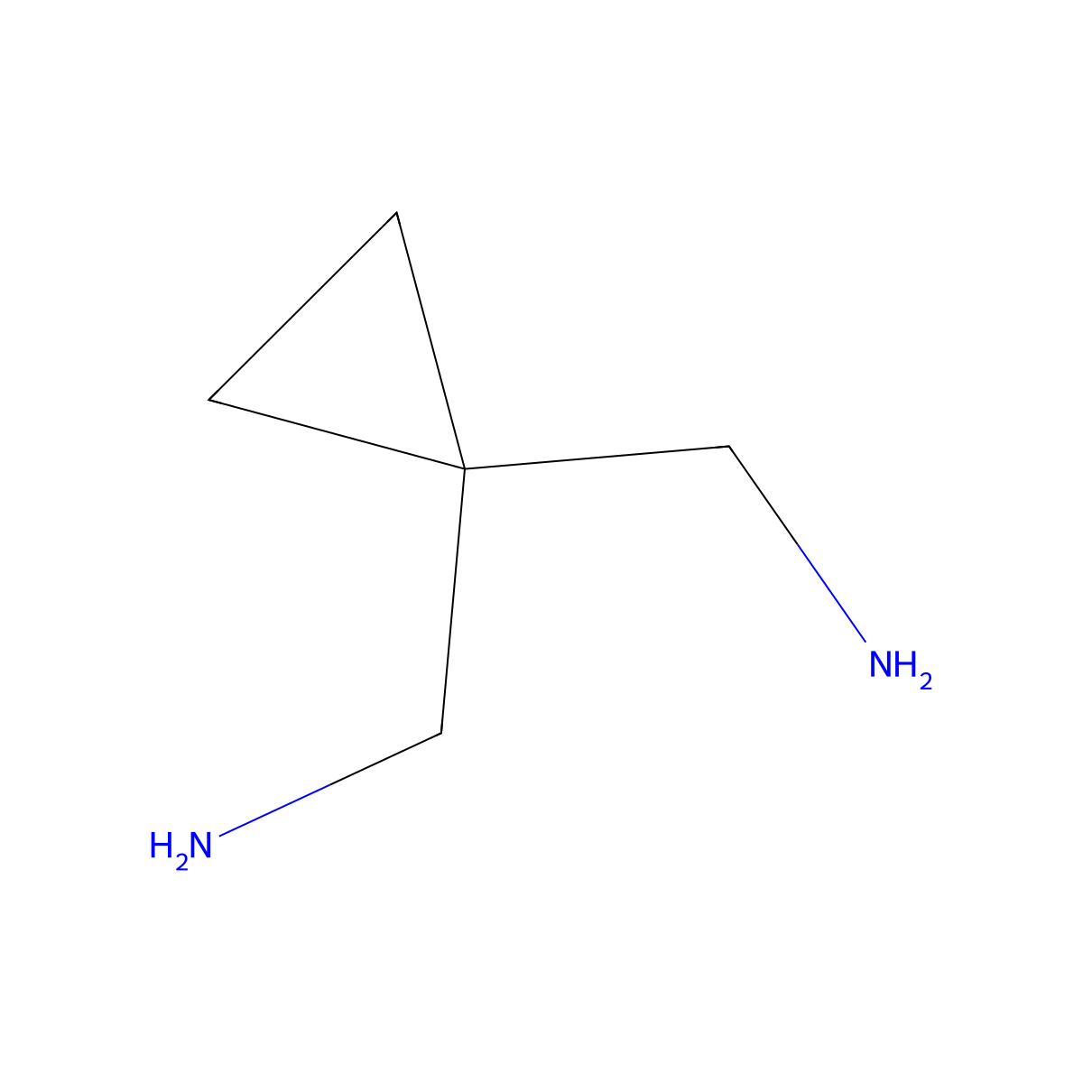 1,1-Cyclopropanedimethanamine molecular structure, CAS 38932-70-6