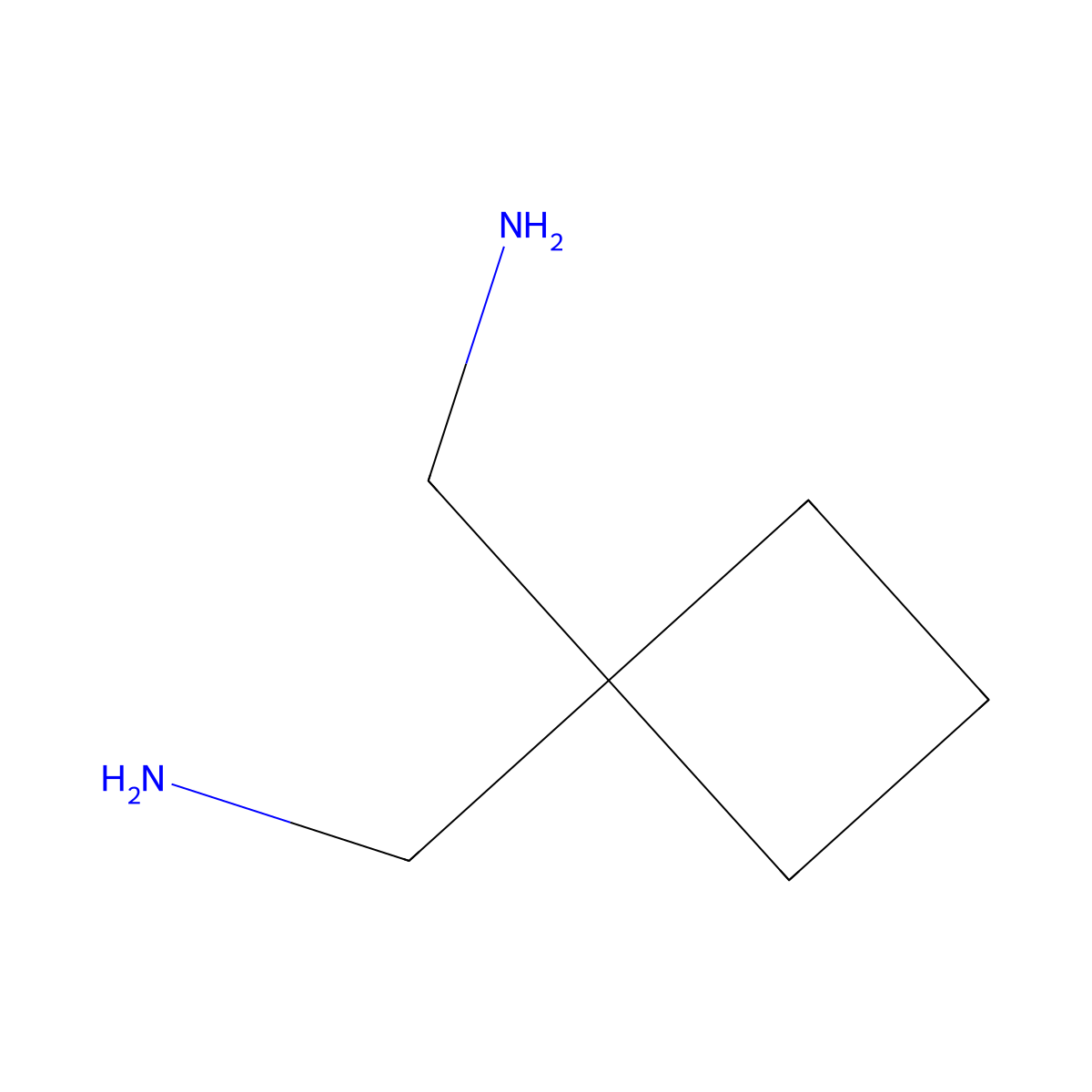 1,1-Cyclobutanedimethanamine molecular structure, CAS 38932-71-7