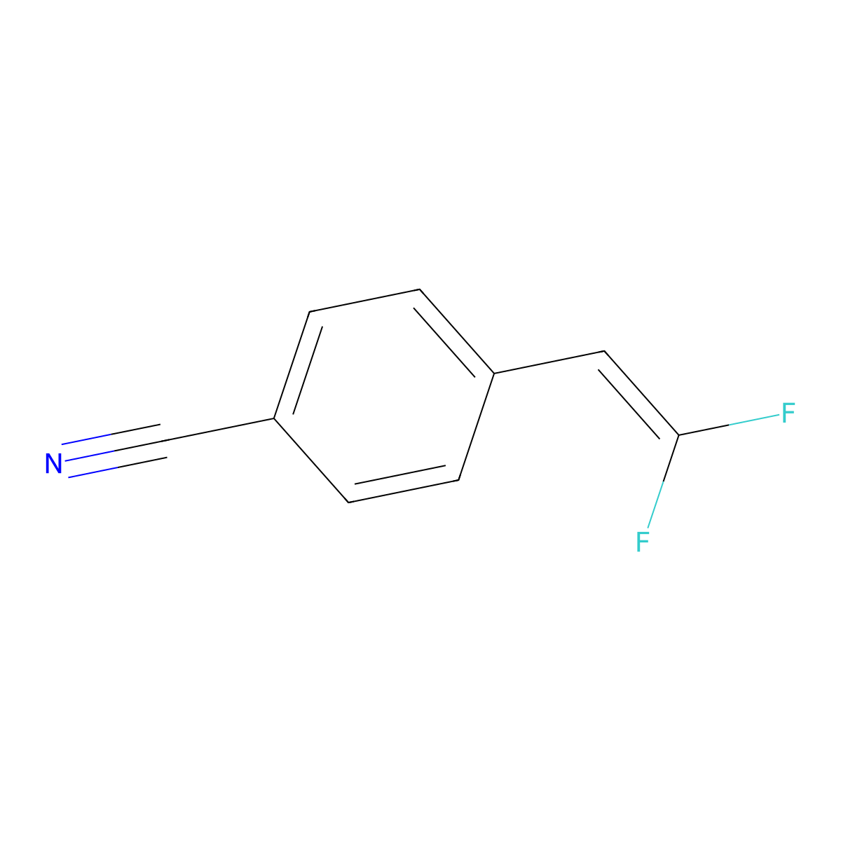 4-(2,2-Difluorovinyl)benzonitrile molecular structure, CAS 38936-00-4