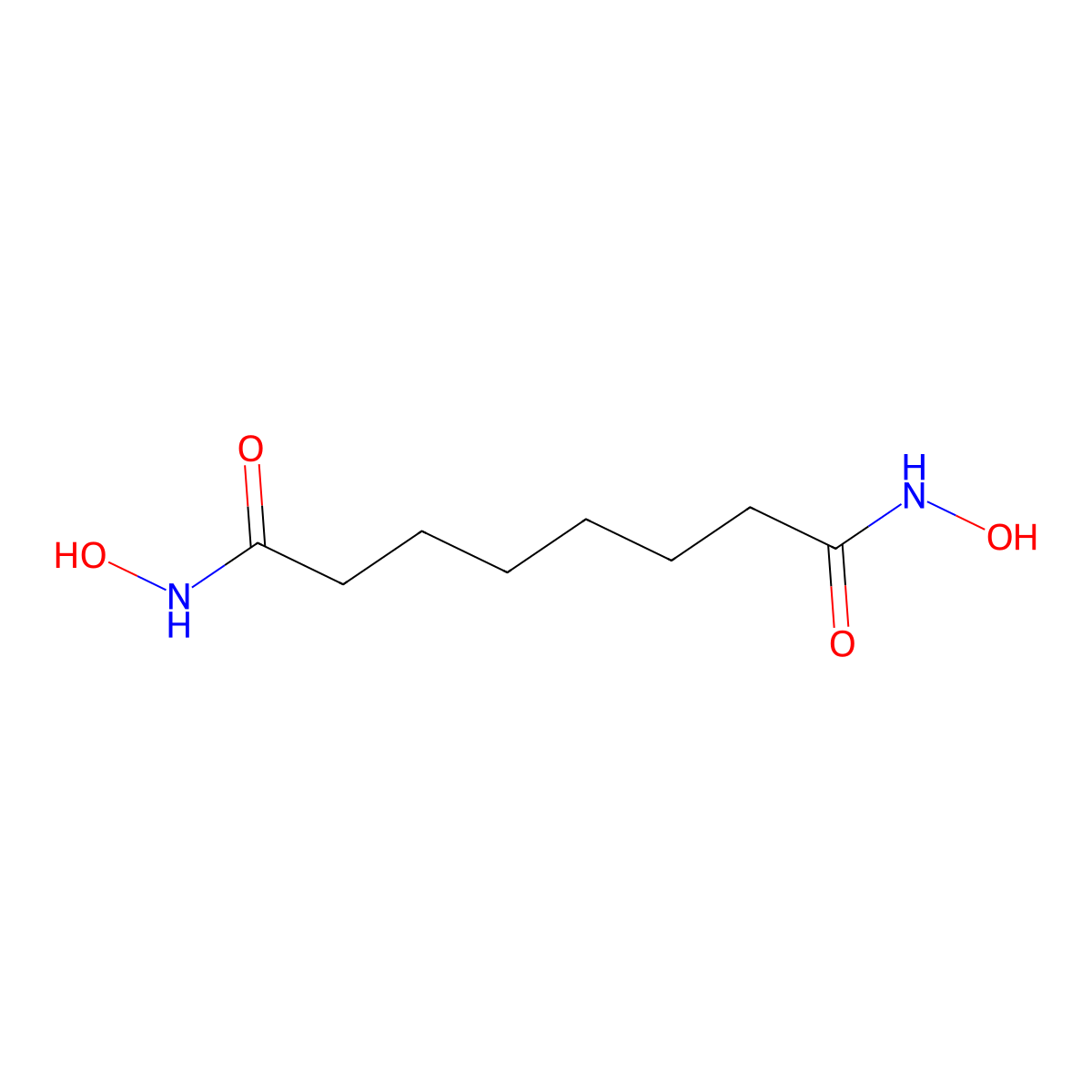 Suberohydroxamic acid molecular structure, CAS 38937-66-5