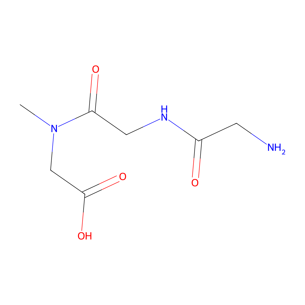 Glycine, glycylglycyl-N-methyl- molecular structure, CAS 38937-80-3