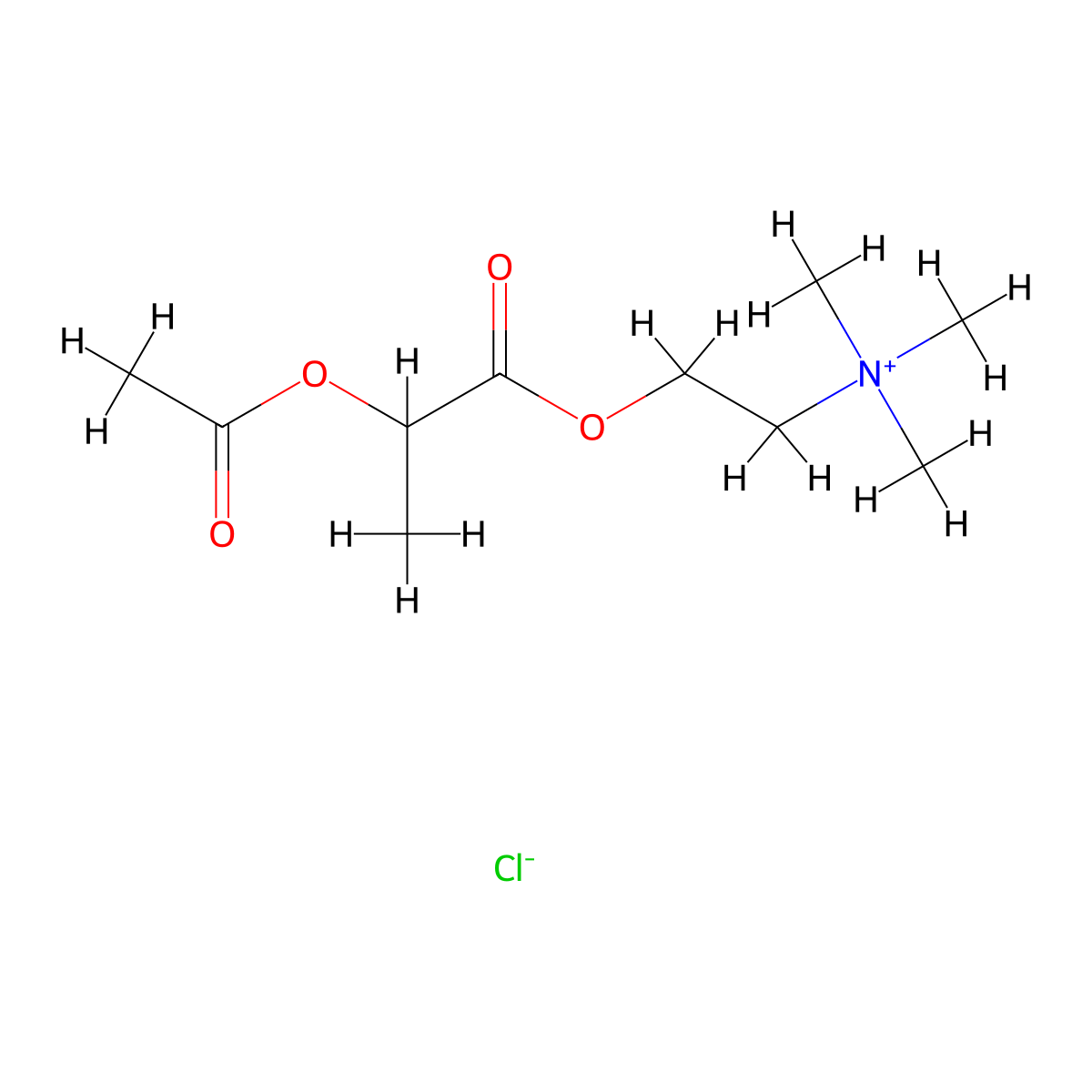 Acetoxy-methyl acetylcholine chloride molecular structure, CAS 38939-85-4