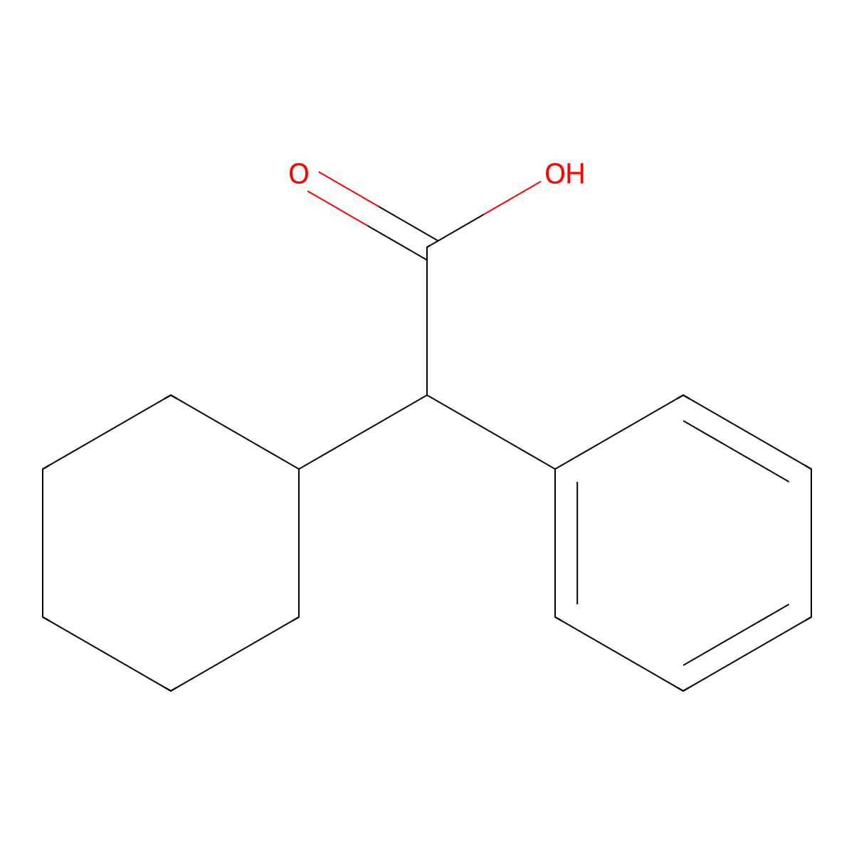 Cyclohexylphenylacetic acid molecular structure, CAS 3894-09-5