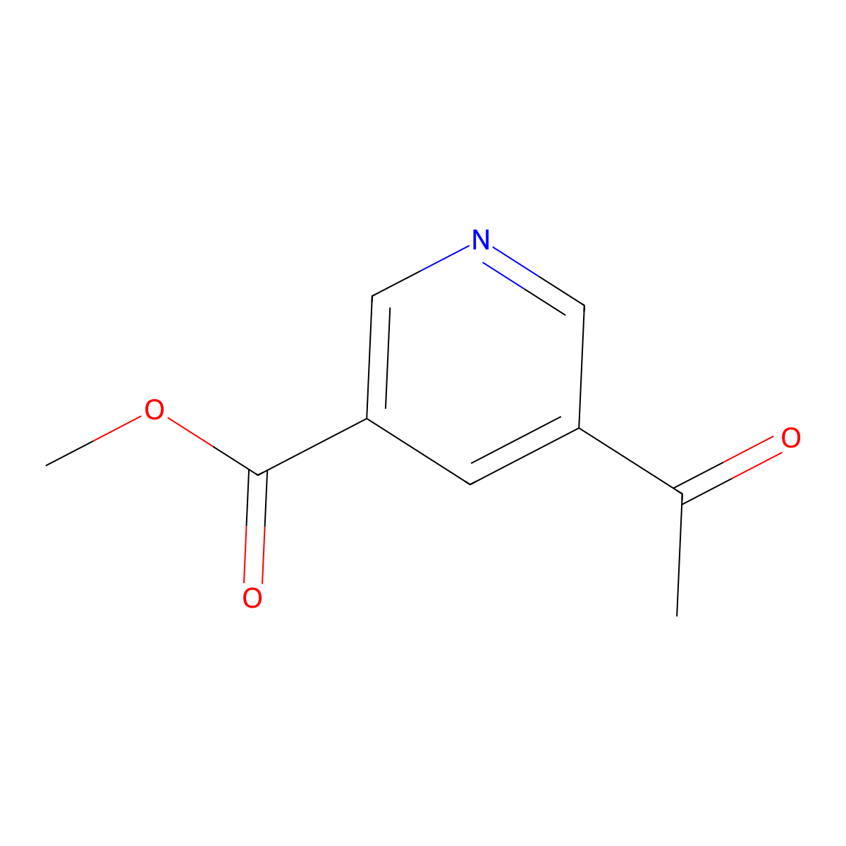Methyl 5-acetylpyridine-3-carboxylate molecular structure, CAS 38940-61-3