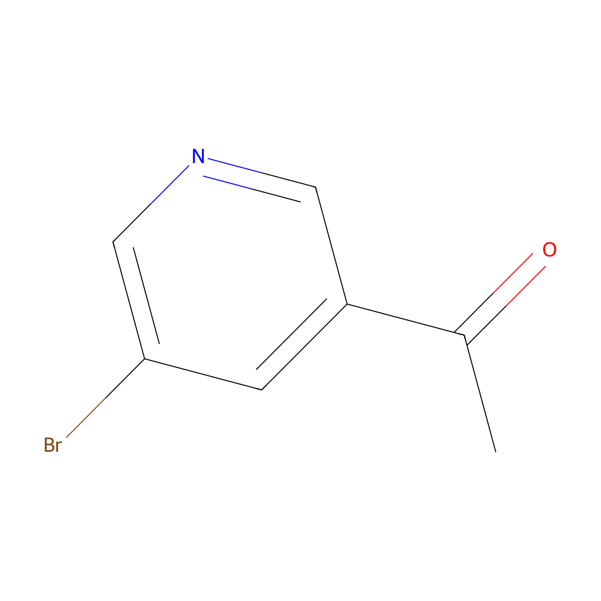 3-Acetyl-5-bromopyridine molecular structure, CAS 38940-62-4
