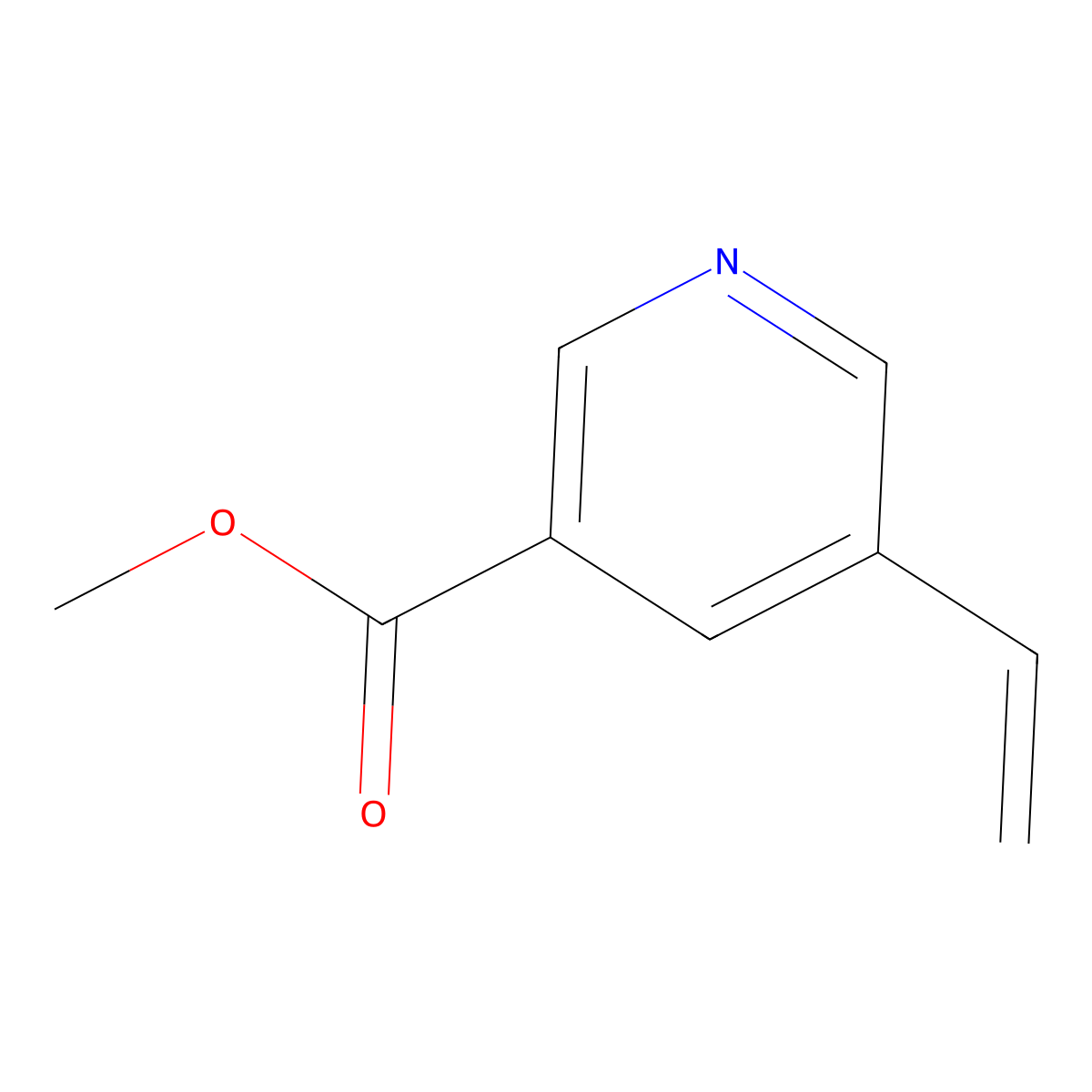 Methyl 5-ethenylpyridine-3-carboxylate molecular structure, CAS 38940-67-9