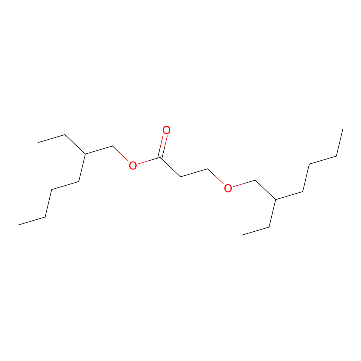 Propanoic acid, 3-[(2-ethylhexyl)oxy]-, 2-ethylhexyl ester molecular structure, CAS 38940-91-9