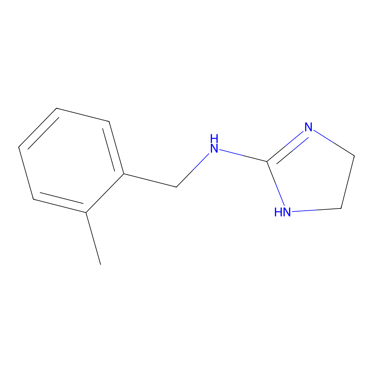 N-(2-Methylbenzyl)-4,5-dihydro-1H-imidazol-2-amine molecular structure, CAS 38941-29-6
