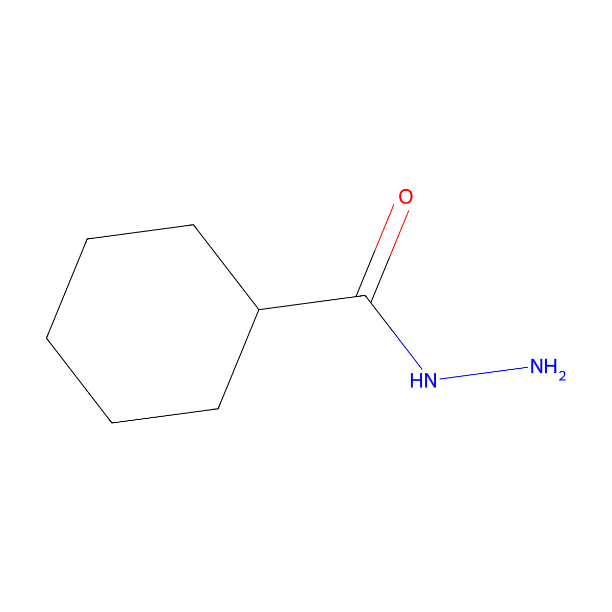 Cyclohexanecarbohydrazide molecular structure, CAS 38941-47-8