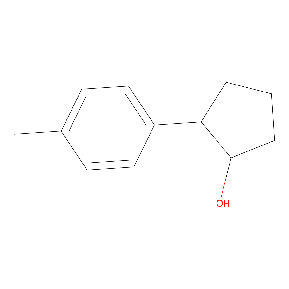 trans-2-(p-tolyl)Cyclopentanol molecular structure, CAS 38941-63-8