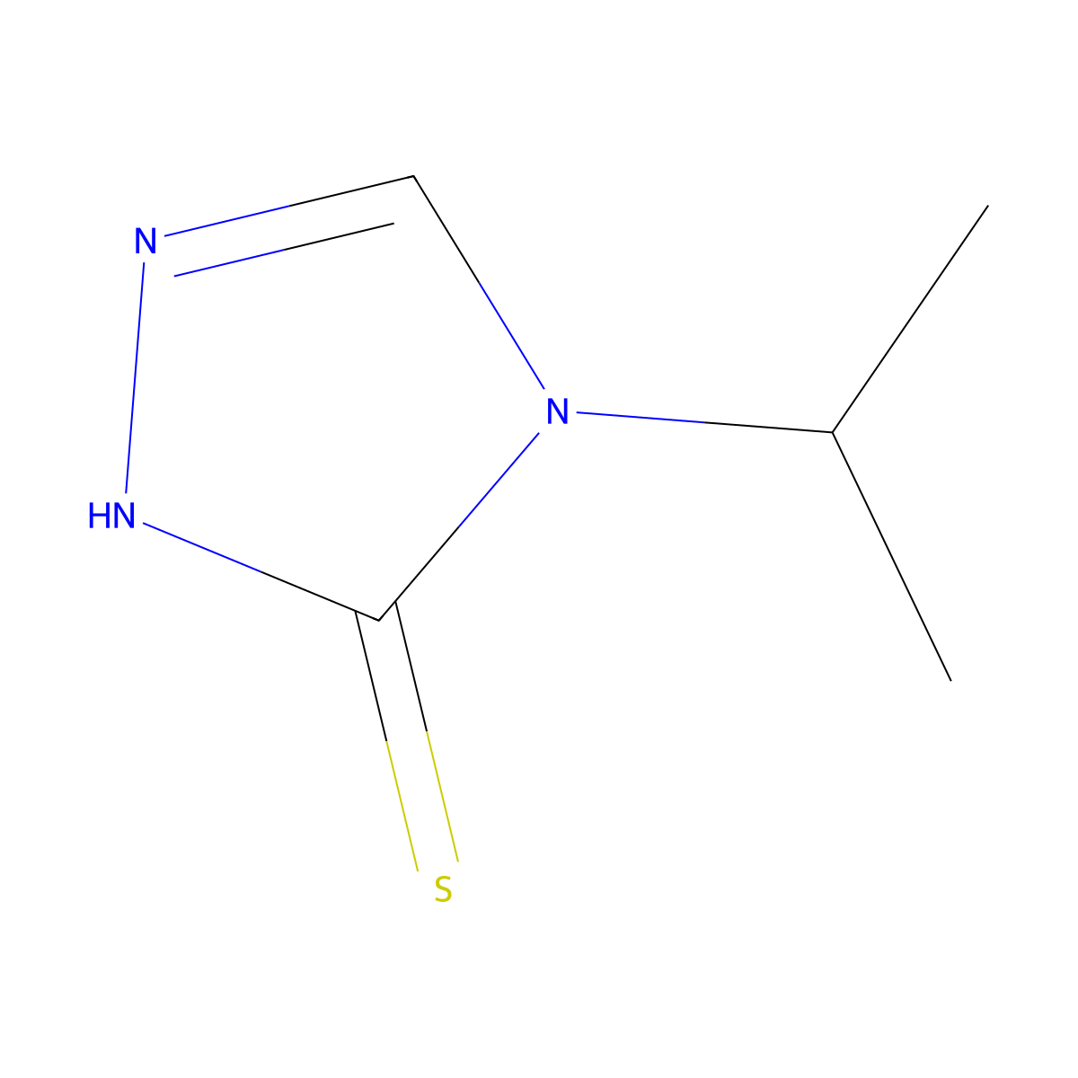 4-(propan-2-yl)-4H-1,2,4-triazole-3-thiol molecular structure, CAS 38942-52-8