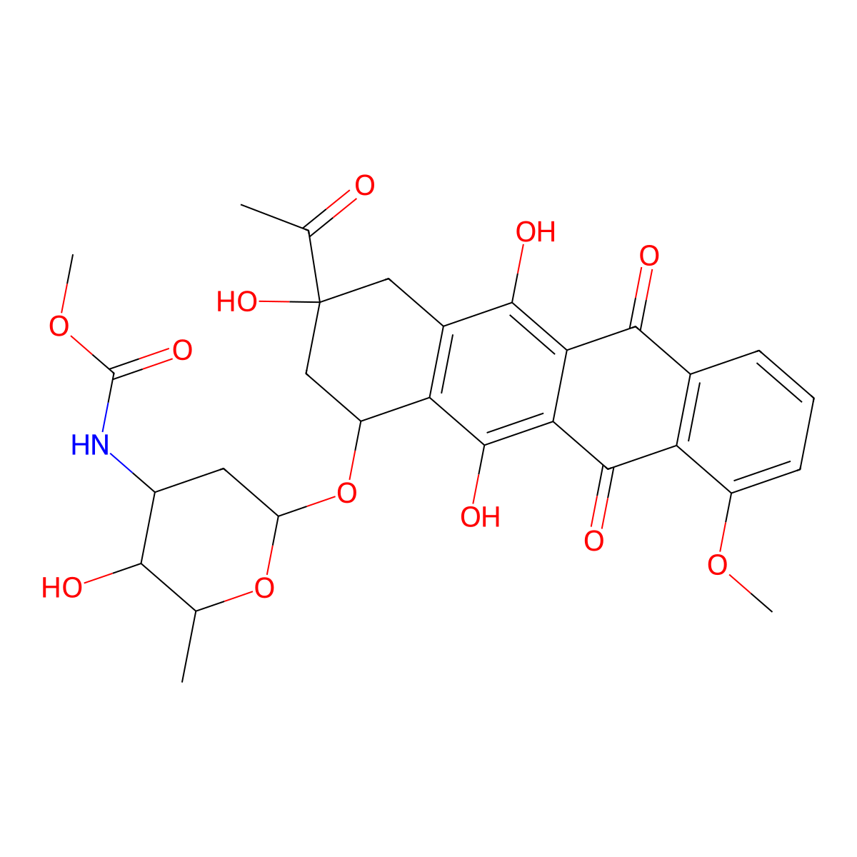 Rubomycin H molecular structure, CAS 38942-79-9