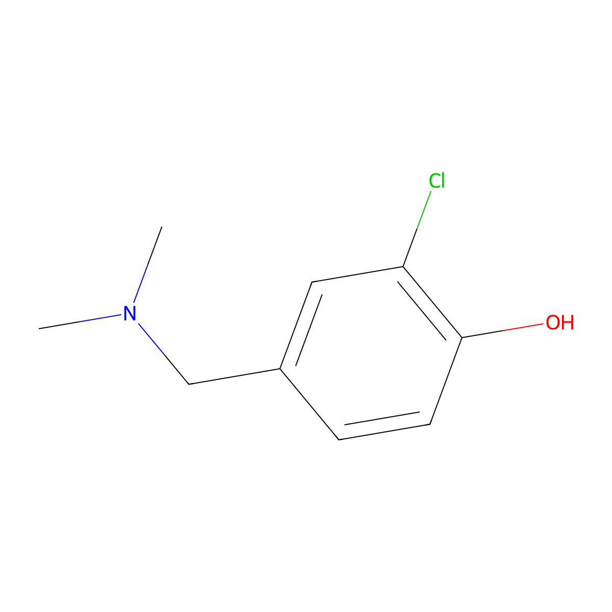 2-Chloro-4-[(dimethylamino)methyl]phenol molecular structure, CAS 38944-77-3