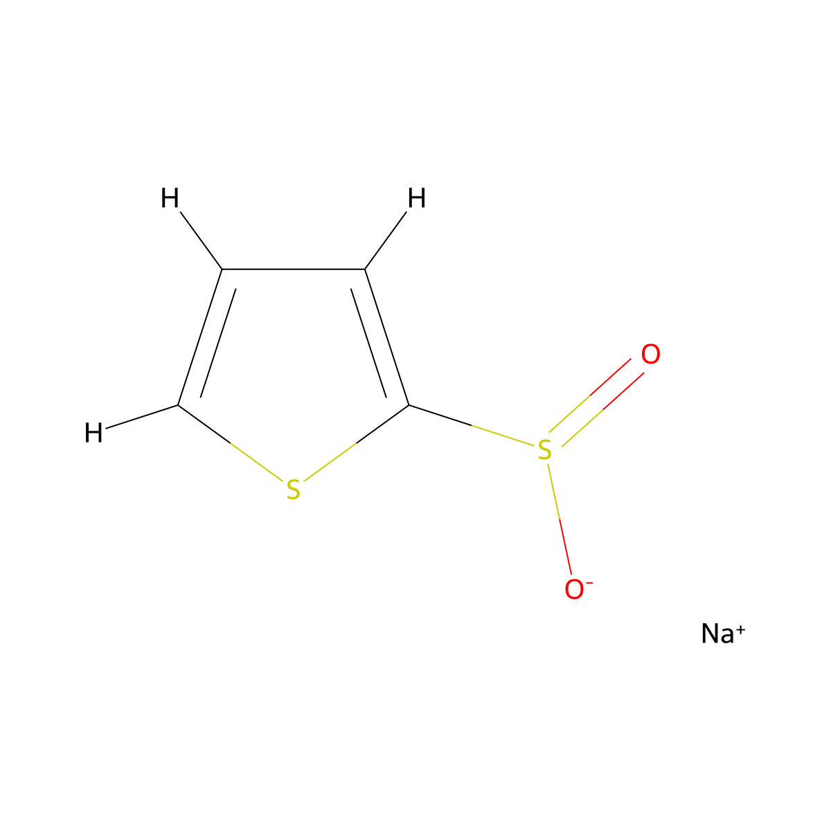 sodium thiophene-2-sulfinate molecular structure, CAS 38945-01-6