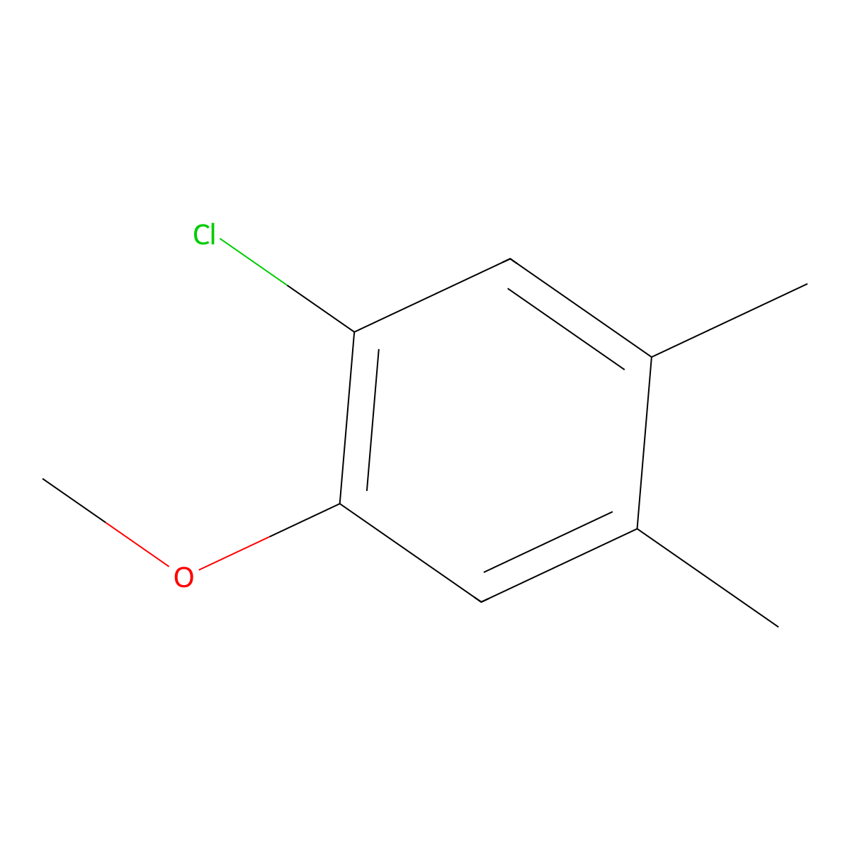 1-Chloro-2-methoxy-4,5-dimethylbenzene molecular structure, CAS 38946-57-5