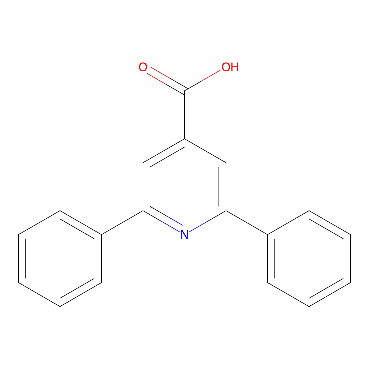 2,6-Diphenylisonicotinic acid molecular structure, CAS 38947-57-8