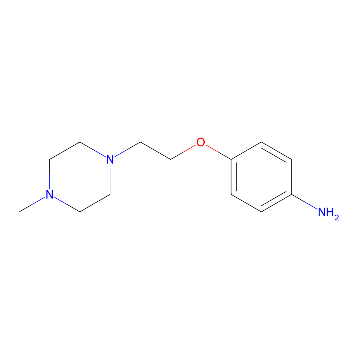4-[2-(4-Methylpiperazin-1-yl)ethoxy]aniline molecular structure, CAS 38948-28-6