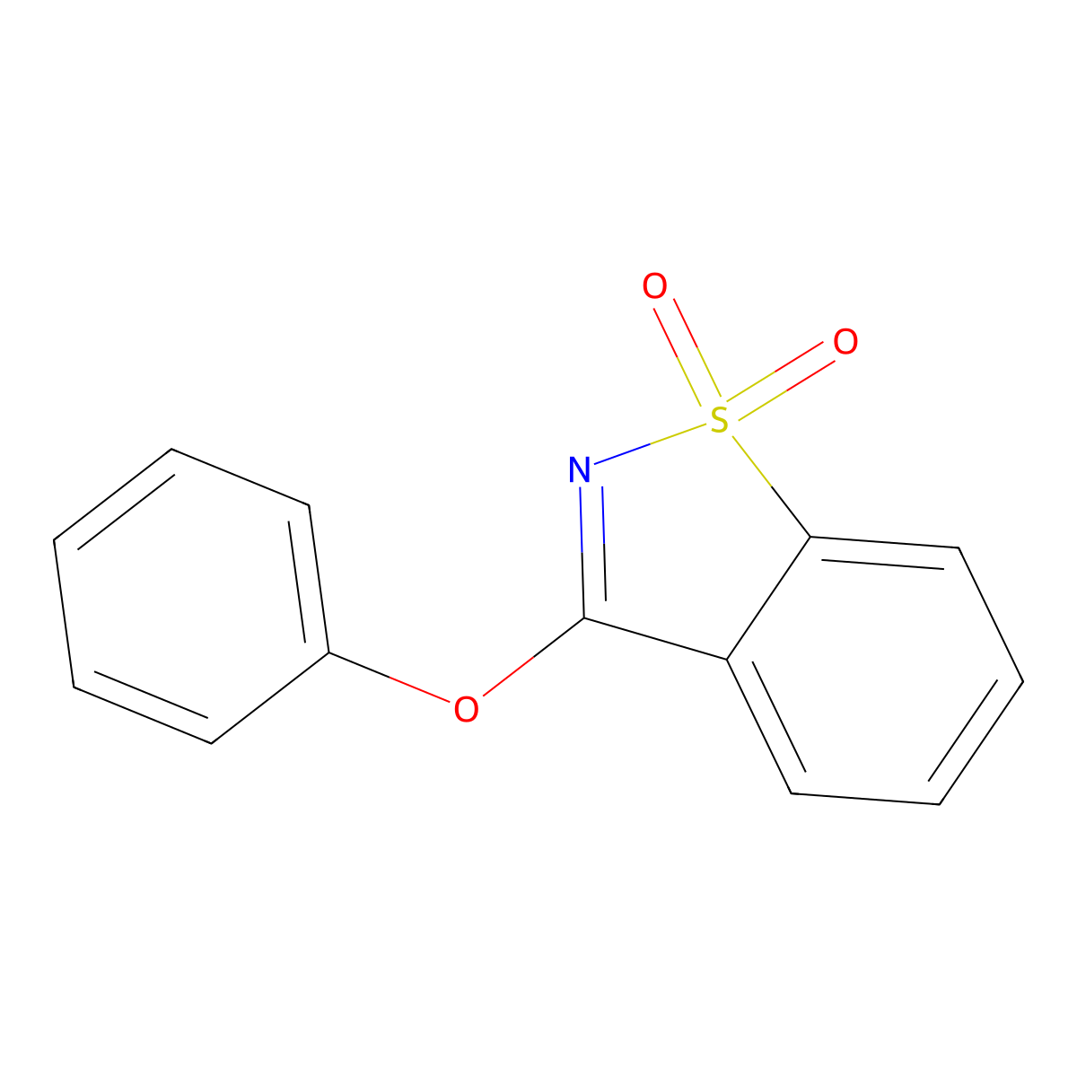 3-Phenoxy-1,2-benzothiazole 1,1-dioxide molecular structure, CAS 38949-26-7