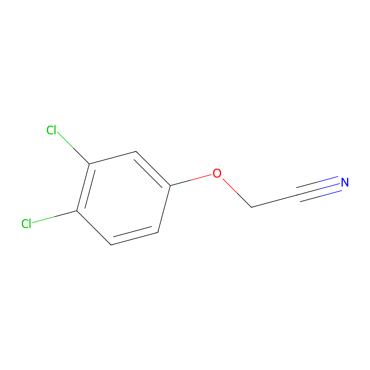 2-(3,4-Dichlorophenoxy)acetonitrile molecular structure, CAS 38949-69-8