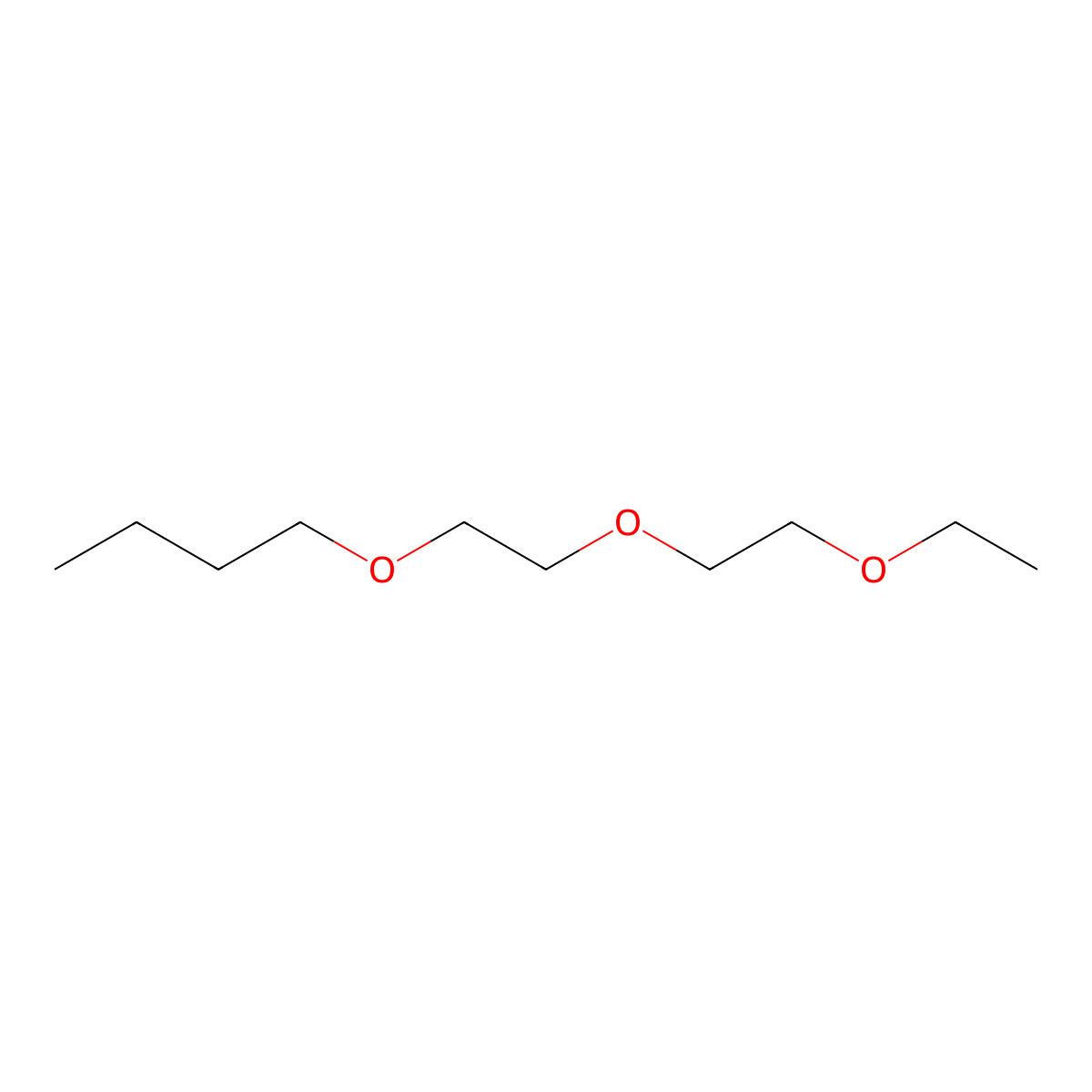 1-(2-(2-Ethoxyethoxy)ethoxy)butane molecular structure, CAS 3895-17-8