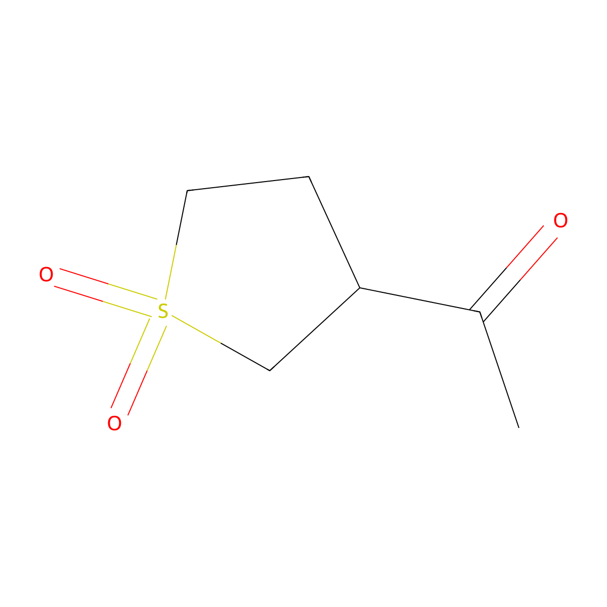 3-Acetyl-1lambda6-thiolane-1,1-dione molecular structure, CAS 3895-34-9