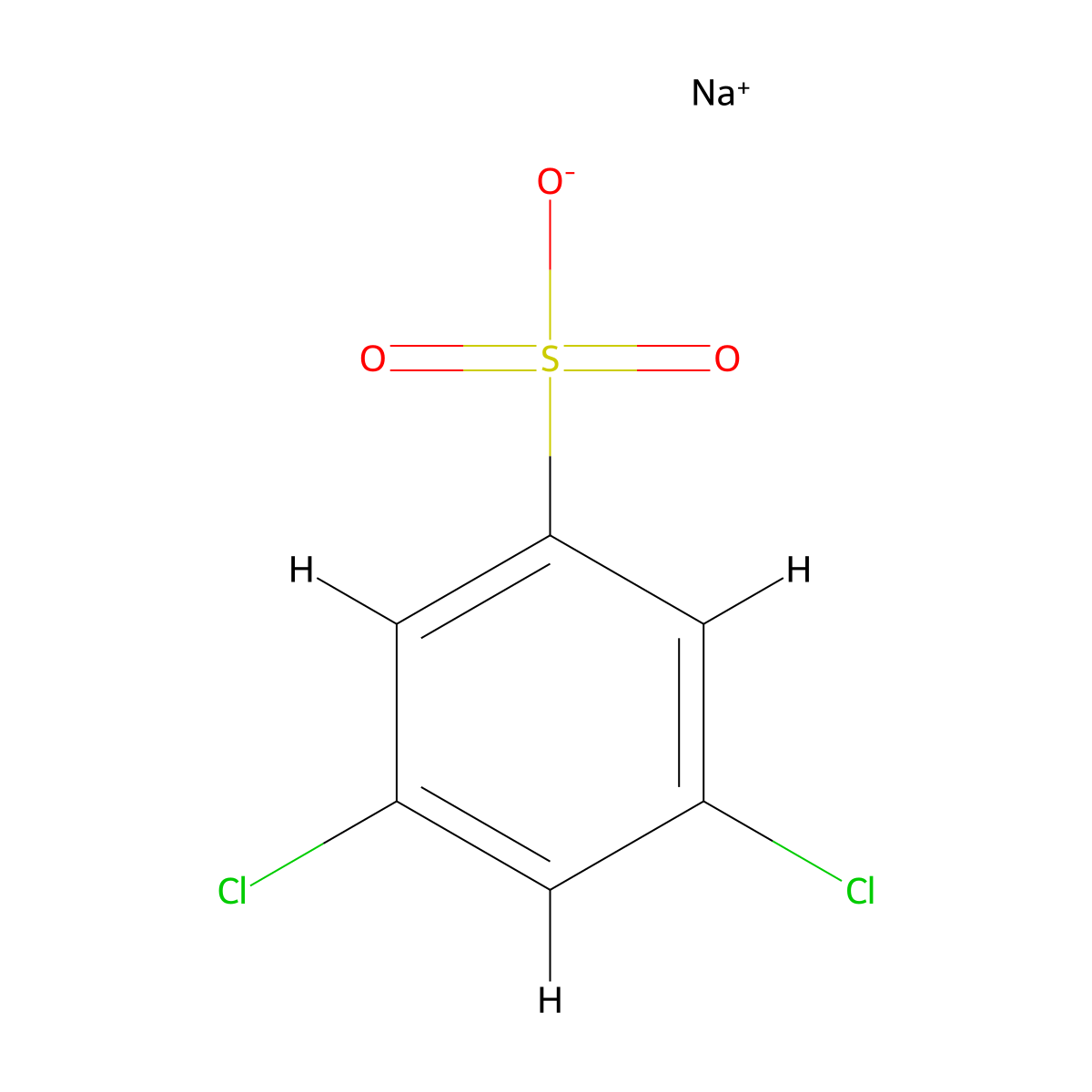 Sodium 3,5-dichlorobenzenesulfonate molecular structure, CAS 38950-27-5
