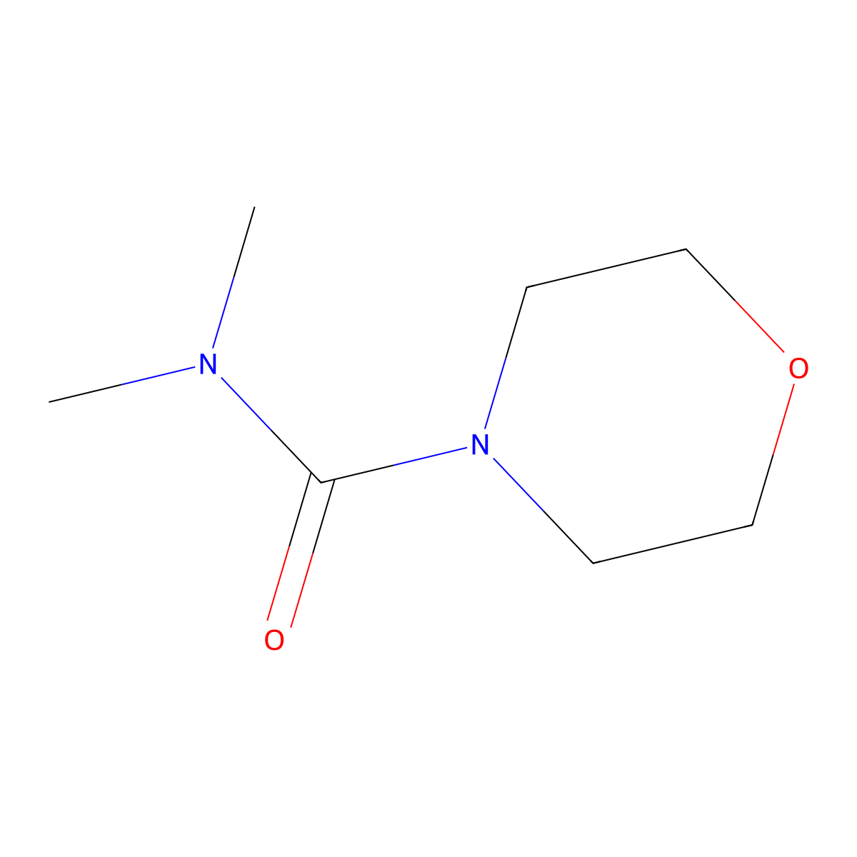 N,N-dimethylmorpholine-4-carboxamide molecular structure, CAS 38952-61-3