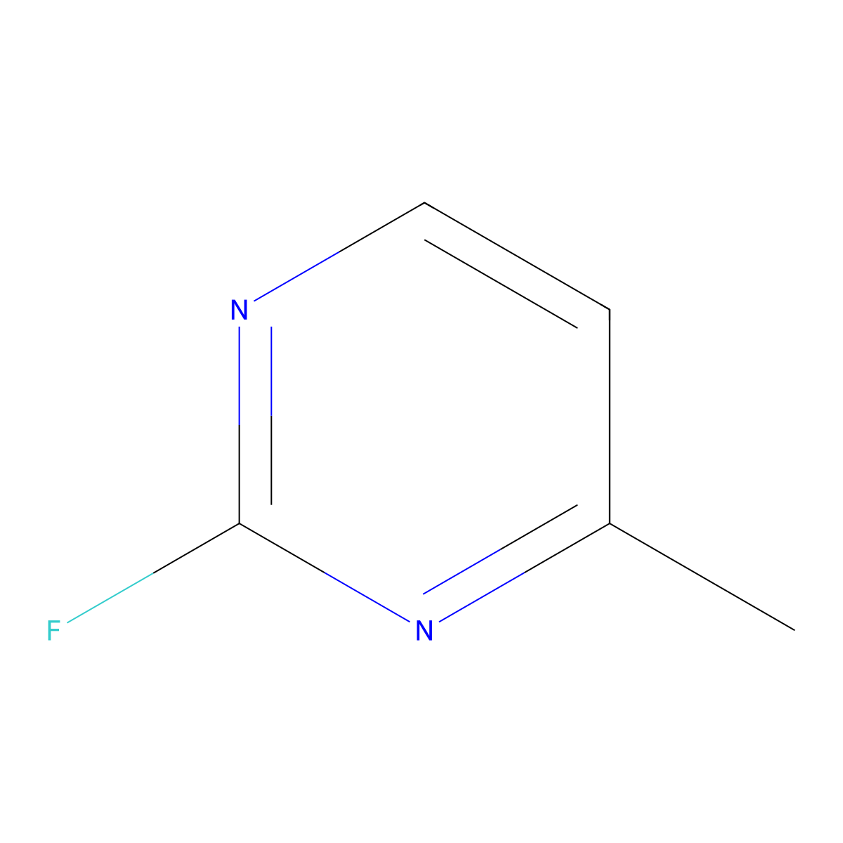 2-Fluoro-4-methylpyrimidine molecular structure, CAS 38953-32-1