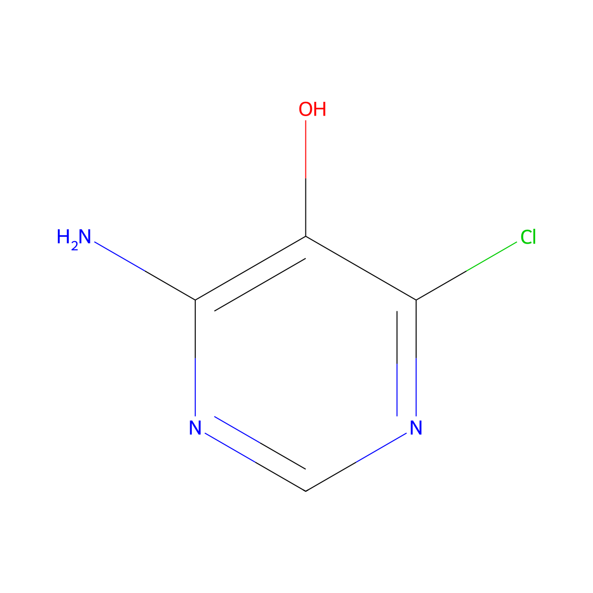 4-Amino-6-chloropyrimidin-5-ol molecular structure, CAS 38953-42-3