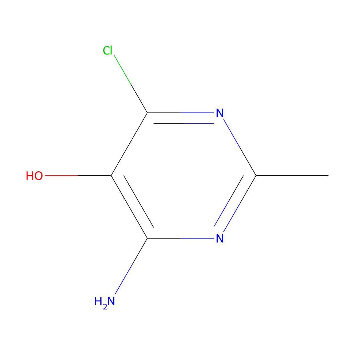 4-Amino-6-chloro-2-methylpyrimidin-5-ol molecular structure, CAS 38953-43-4