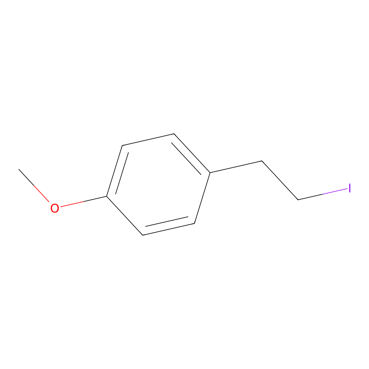 1-(2-Iodoethyl)-4-methoxybenzene molecular structure, CAS 38954-00-6